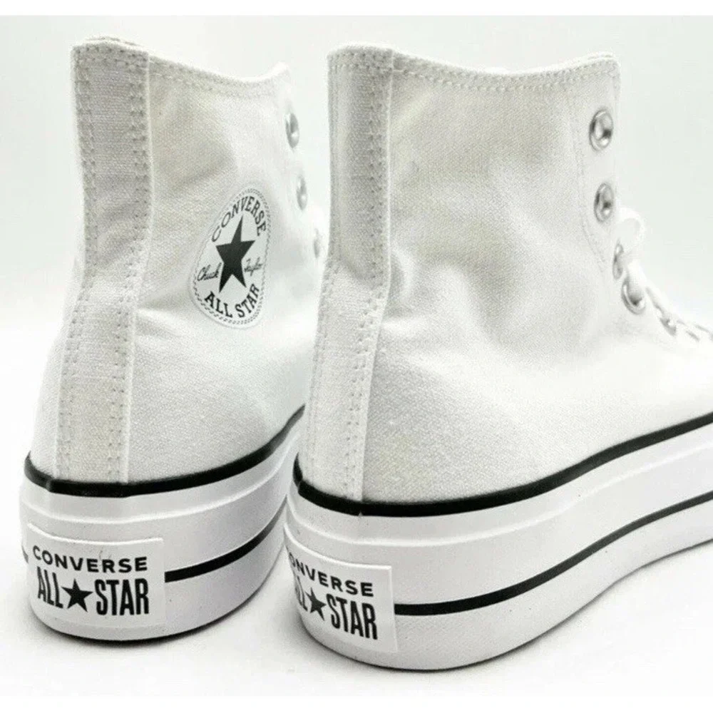 NEW Converse Chuck Taylor All Star Lift Hi Canvas Shoes 560846F White Women's 10